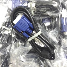 三星线 VGA线1.5米全通4+5 蓝头VGA连接线 宽平显示器线