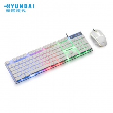 韩国现代HY-MK100 有线仿机械发光套装 白色