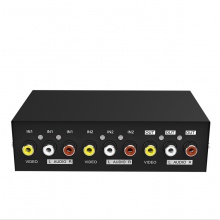 迈拓维矩 MT-231AV av切换器2进1出视频切换器二进一出音频信号切换器2口