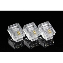 电话水晶头 电话接头二6P2C2电话 1000个装