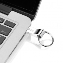 朗科（Netac）U275 16GB USB2.0 银色 创意车载钥匙圈加密U盘 防水闪存盘