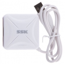 飚王（SSK）SHU027 烽火集线器HUB 一拖四口USB扩展分线器 白色