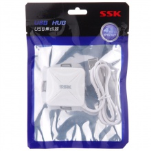 飚王（SSK）SHU027 烽火集线器HUB 一拖四口USB扩展分线器 白色