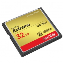 闪迪32GB CF存储卡 UDMA7 至尊极速版读速120MBs 写速85MBs