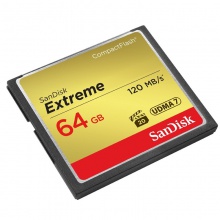 闪迪64GB CF存储卡 UDMA7 至尊极速版读速120MBs 写速85MBs