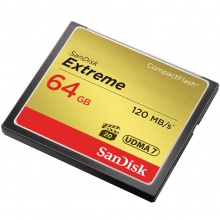 闪迪64GB CF存储卡 UDMA7 至尊极速版读速120MBs 写速85MBs
