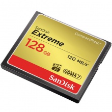 闪迪128GB CF存储卡 UDMA7 至尊极速版读速120MBs 写速85MBs