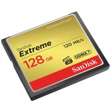 闪迪128GB CF存储卡 UDMA7 至尊极速版读速120MBs 写速85MBs