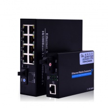 百威视讯BW-SC108G-20KM（千兆20公里）1光8电 光纤收发器 单模单纤（对装）