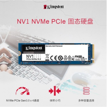 金士顿(Kingston) NV2系列 2TB M.2接口 NVMe协议 四通道PCIe3.0 固态硬盘