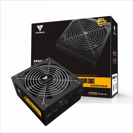 威盛 竞技王700 额定600W 电脑电源 显卡供电6+2x2条,CPU供电4+4x2条,主板供电24PIN