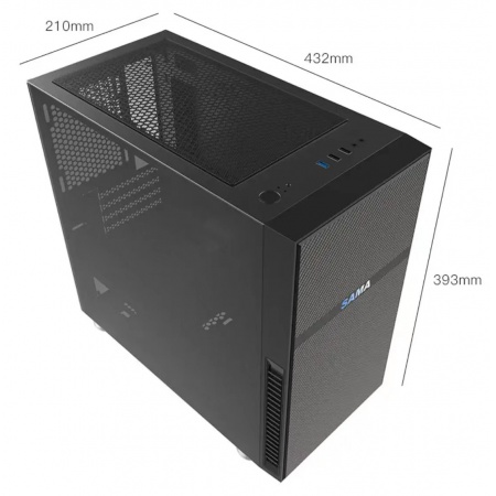 先马 平头哥M1 游戏电脑主机箱 Mini小机箱 支持MATX主板 240水冷 钢化玻璃侧透 背线 独立电源仓 U3