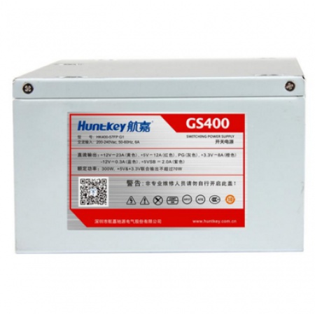 航嘉 GS400 电源 额定300W 被动式PFC 12CM静音风扇