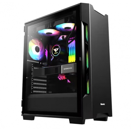 航嘉（Huntkey）GX580H 水冷版 台式机电脑机箱 黑色 （ATX/中塔式/侧透游戏/USB3.0）