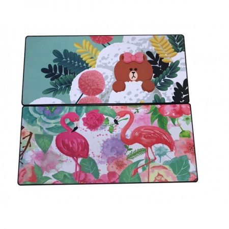 卡通图案鼠标垫 平布卡通桌面垫 精密锁边40X90X3 