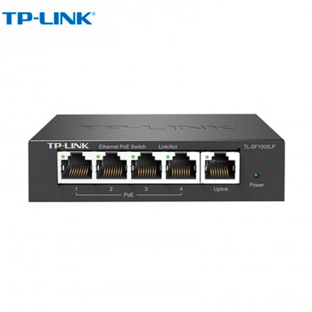 TP-LINK（普联）5口百兆PoE交换机4口供电TL-SF1005LP小型企业级