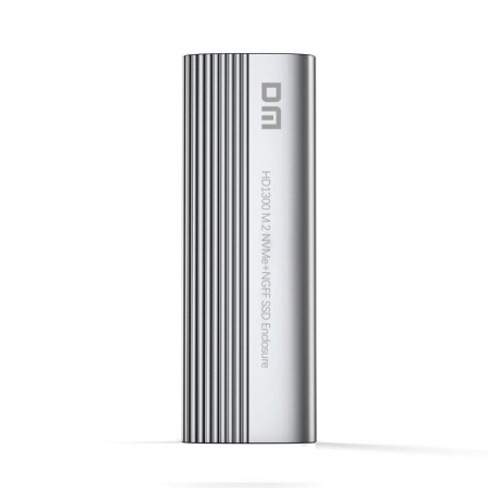大迈 HD1300 M.2双协议固态硬盘盒 Type-c Gen2接口支持NVME/NGFF/PCle/SATA串口M.2固态金属硬盘盒 多种系统兼容