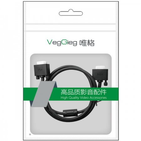 唯格V209 镀金无氧铜 工程级 VGA视频线 15米
