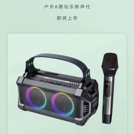 不见不散SK600音响便携式移动K歌户外带麦克风蓝牙音响