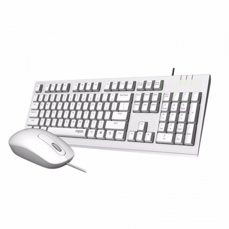 雷柏 X120PRO键盘鼠标套装 高USB光学轻白色