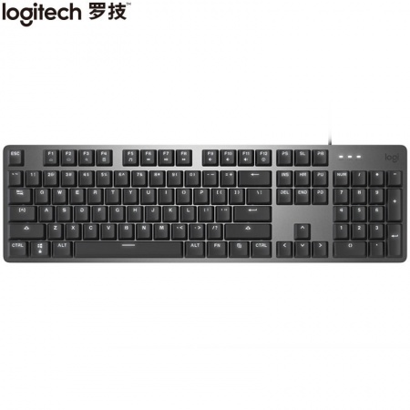 罗技 K845机械键盘有线键盘 键盘全尺寸单光黑色红轴