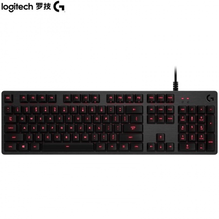 罗技 G413机械键盘K845升级版有线机械键盘 全尺寸背光铝合金 黑色