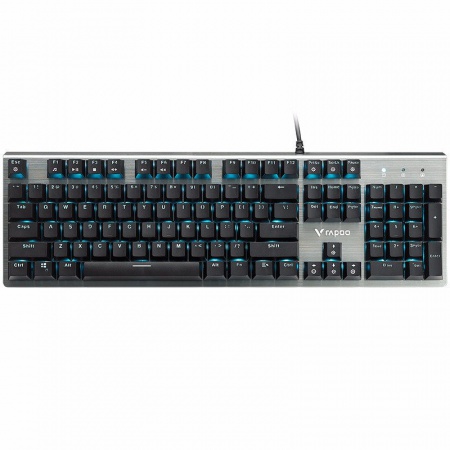 雷柏V530防水背光机械键盘 104键IP68级防水防尘红外银色光轴RGB