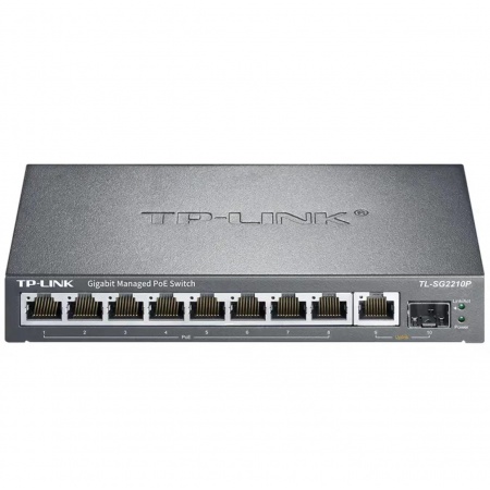 TP-LINK TL-SG2210P 全千兆云管理PoE交换机/8GE(PoE)+1GE+1SFP