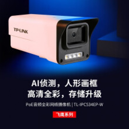 普联 TL-IPC534EP-W 300万像素PoE筒型音频双光网络摄像机