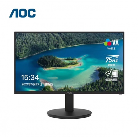 AOC 22E11HM 21.5英寸显示器 全高清VA广视角可壁挂TUV低蓝光不闪液晶电脑显示屏 HDMI+VGA 分辨率 l1920*1080 屏幕刷新率：75Hz