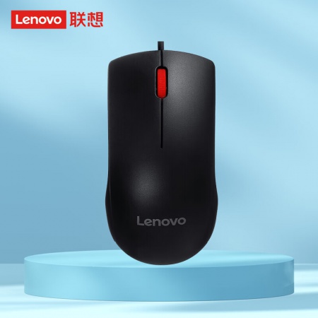 联想（Lenovo）M220L 有线轻音鼠标 办公鼠标 大红点台式机鼠标 笔记本鼠标