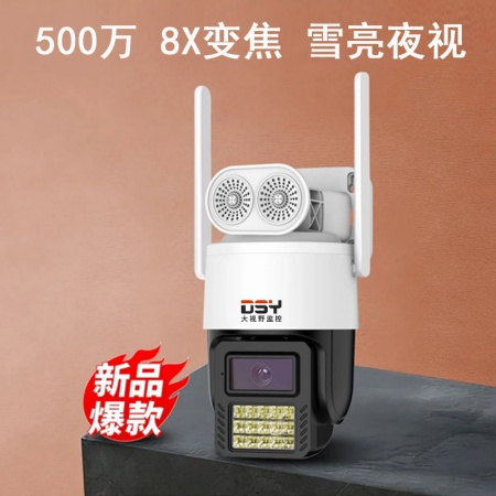 大视野968H-4G免流量 6寸500万 黑光球机
